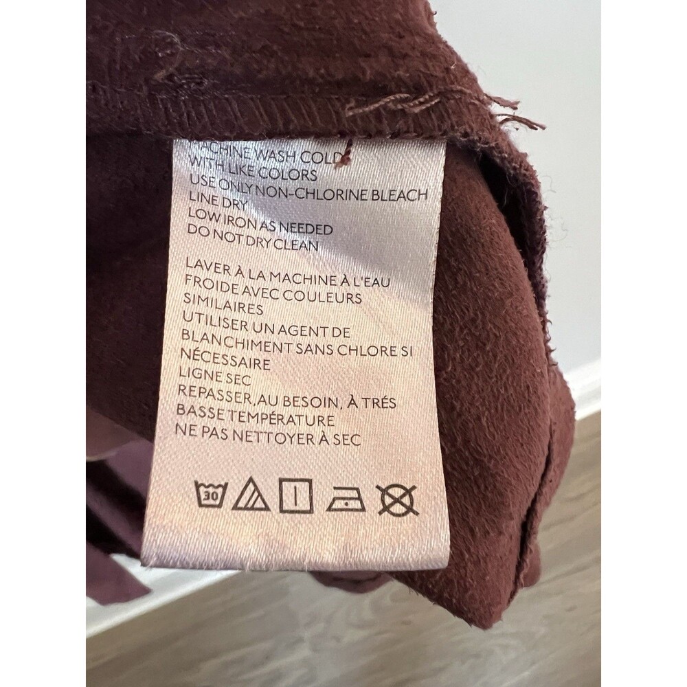 Anthropologie Pilcro Duster Faux Suede Warm Brown Snap Front Size M Jacket Artsy - Picture 8 of 11